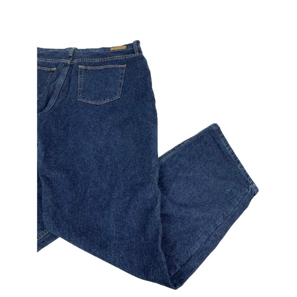 Cabelas Womens 14 R Straight Leg Jeans Red Buffalo Plaid Flannel Lined Denim - Picture 8 of 12